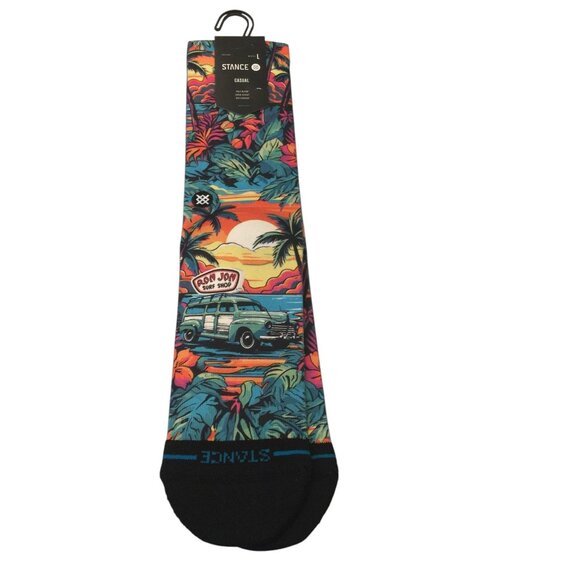 Stance ROCATAN Ron Jon's Surf ShopMen's Crew Socks Size Large 9-13 Multicolor - Picture 1 of 5